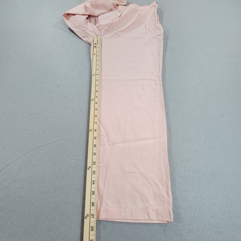 Tropical Al Silk Straight‎ Leg Pants Women's Petite Large Pink Resort Coastal - Picture 5 of 10